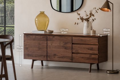 Gallery Direct Madrid Large Sideboard in Walnut