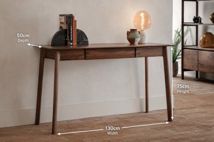 Gallery Direct Madrid 1 Drawer Desk in Walnut