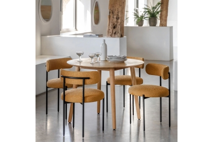 Gallery Direct Milano Oak Round Dining Table Gallery Direct Milano Oak Round Dining Table