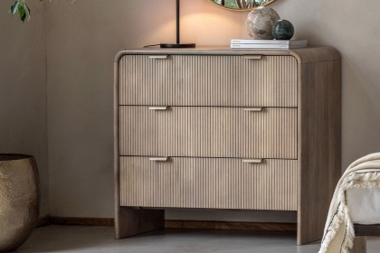 Gallery Direct Colonna Mango Wood 3 Drawer Chest of Drawers