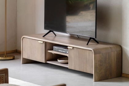 Gallery Direct Colonna Mango Wood Media TV Unit