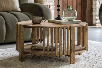 Gallery Direct Voss Mango Wood Slatted Coffee Table