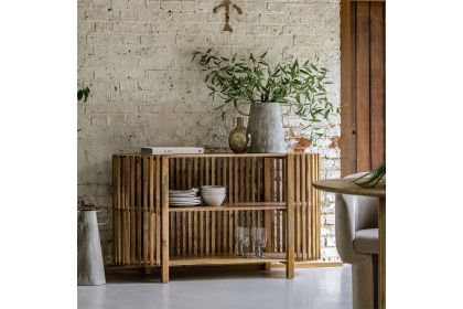 Gallery Direct Voss Mango Wood Slatted Sideboard Console Table