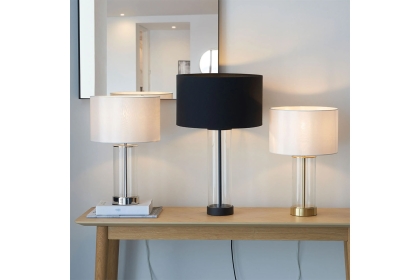 Gallery Direct Lessina Table Lamp Nickel