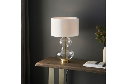 Gallery Direct Kelda Shaped Table Lamp Bright Nickel
