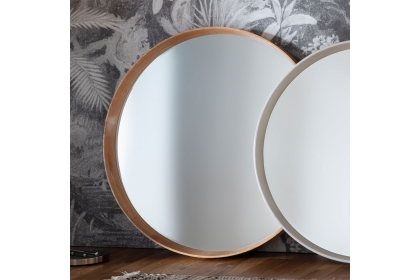 Gallery Direct Keaton Round Mirror Oak 735x735mm