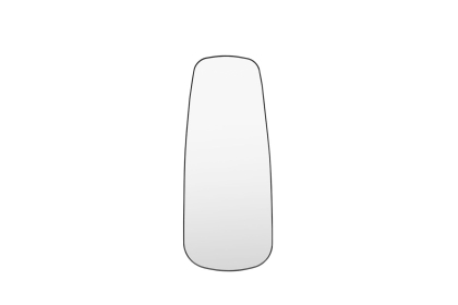Gallery Direct Holworth Shaped Leaner Black 700x1700mm
