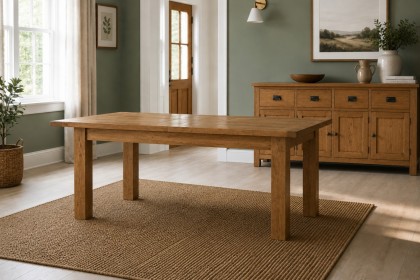 Salisbury Waxed Premium Oak Large Extending Dining Table