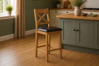Salisbury Waxed Premium Oak Bar Stool