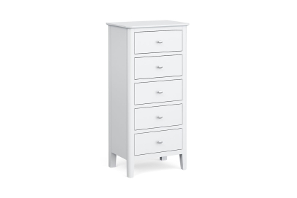 Hampstead Painted White Tallboy Chest Of Drawers