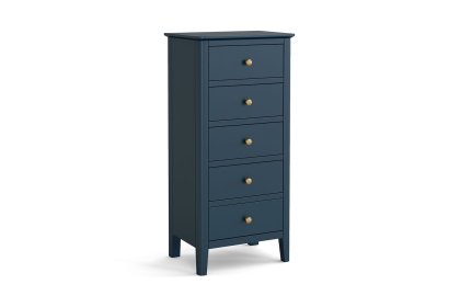 Harrogate Painted Blue Tallboy Chest Of Drawers