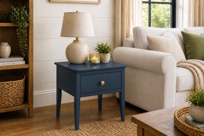 Harrogate Painted Blue Lamp Table Self Assembly Harrogate Painted Blue Lamp Table Self Assembly