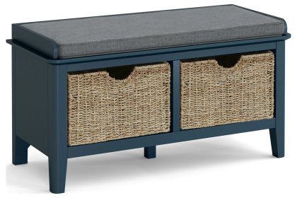 Harrogate Painted Blue Storage Bench Harrogate Painted Blue Storage Bench