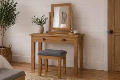 Burford Country Oak Dressing Table Set