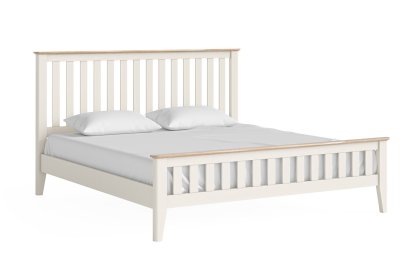 Marlow Oak Painted Coconut White Bed Frame