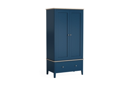 Marlow Oak Painted Navy Blue Gents Wardrobe