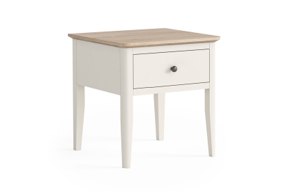 Marlow Oak Painted Coconut White Lamp Table Marlow Oak Painted Coconut White Lamp Table