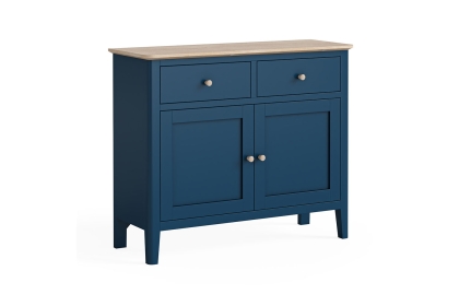 Marlow Oak Painted Navy Blue 2 Door Small Sideboard