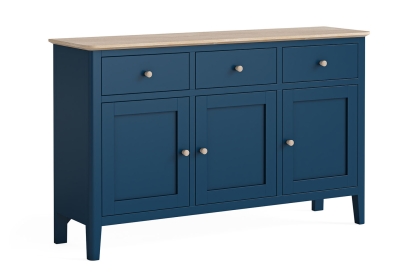 Marlow Oak Painted Navy Blue Large Sideboard