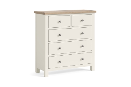 Modern Country Painted Oak Coconut White 2 Over 3 Chest of Drawers Modern Country Painted Oak Coconut White 2 Over 3 Chest of Drawers