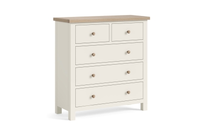 Modern Country Painted Oak Coconut White 2 Over 3 Chest of Drawers Modern Country Painted Oak Coconut White 2 Over 3 Chest of Drawers