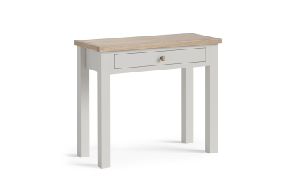 Modern Country Painted Oak Stone Grey Single Drawer Dressing Table Desk