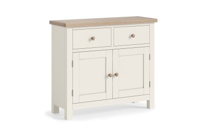 Modern Country Painted Oak Coconut White Medium Sideboard