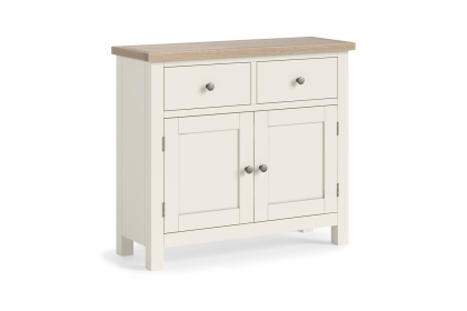 Modern Country Painted Oak Coconut White Medium Sideboard