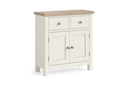 Modern Country Painted Oak Coconut White Small Sideboard