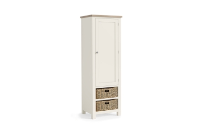 Modern Country Painted Oak Coconut White Larder Unit