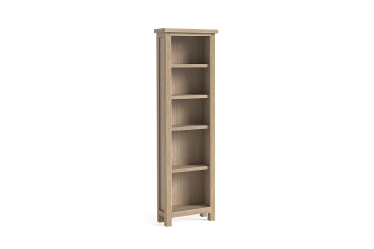 Modern Country Oak Slim Bookcase