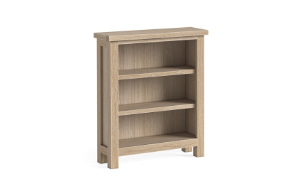 Modern Country Oak Low Bookcase