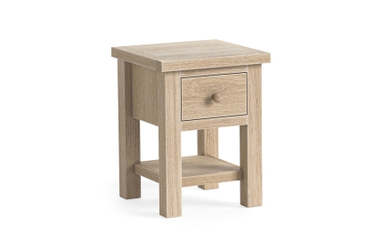 Modern Country Oak Lamp Table with Shelf