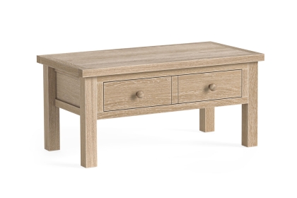 Modern Country Oak Coffee Table with Drawer