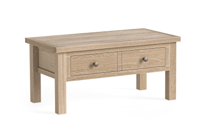 Modern Country Oak Coffee Table with Drawer