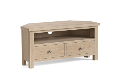 Modern Country Oak 100cm Corner TV Unit