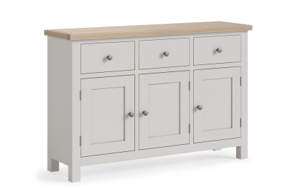 Modern Country Painted Oak Stone Grey Large Sideboard