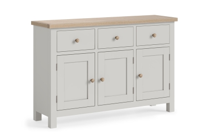 Modern Country Painted Oak Stone Grey Large Sideboard