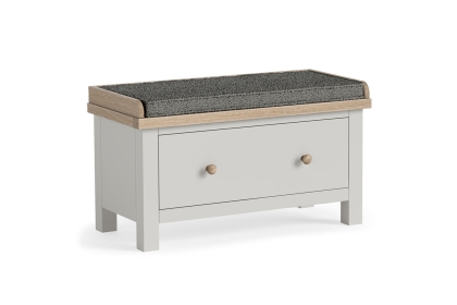 Modern Country Painted Oak Stone Grey Hallway Bench