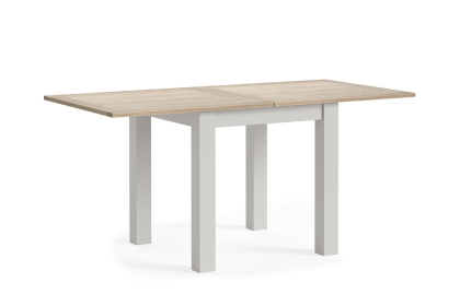 Modern Country Painted Oak Stone Grey Flip-Top Dining Table