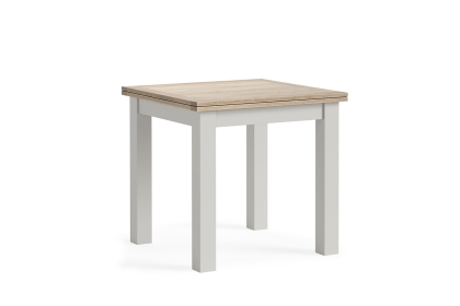 Modern Country Painted Oak Stone Grey Flip-Top Dining Table