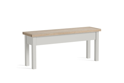Modern Country Painted Oak Stone Grey Shallow Storage Bench Modern Country Painted Oak Stone Grey Shallow Storage Bench