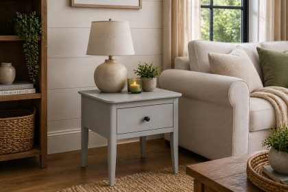 Stowe Painted Grey Lamp Table
