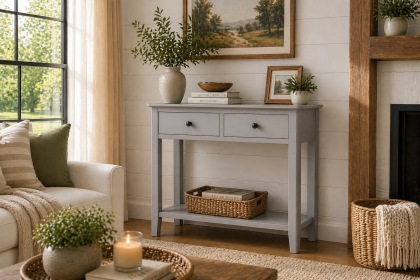 Stowe Painted Grey Console Table