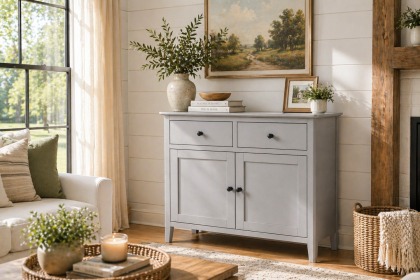 Stowe Painted Grey 2 Door Sideboard