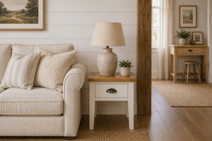 Cotswold White Lamp Table