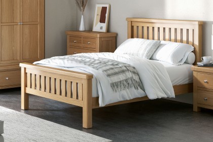 Normandy Chunky Country Oak Bed Frame
