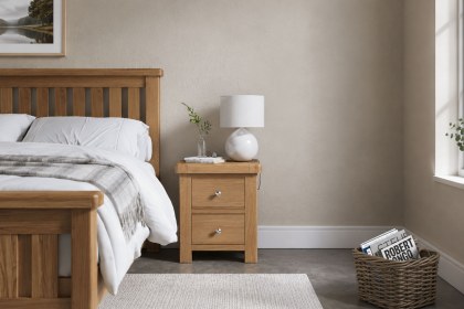 Normandy Chunky Country Oak Bedside Table