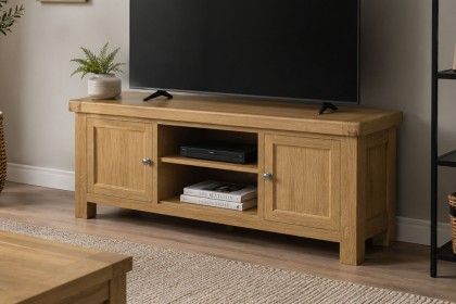 Normandy Chunky Country Oak 140cm TV Unit