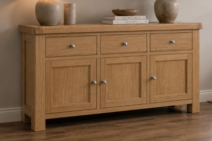 Normandy Chunky Country Oak Large Sideboard